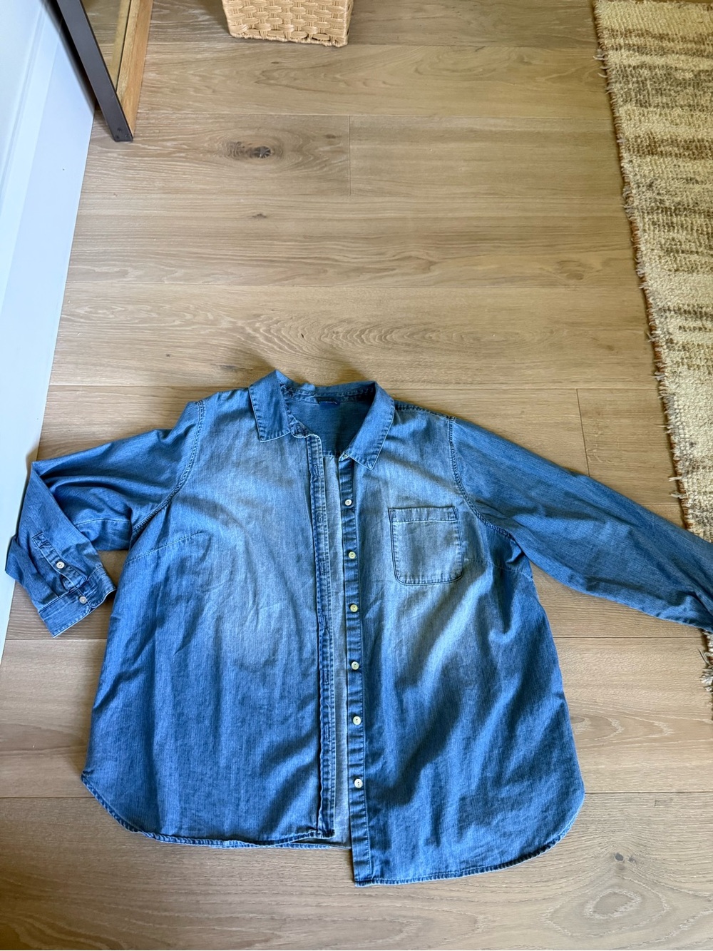 J. Jill Blue Denim Button-Down Shirt